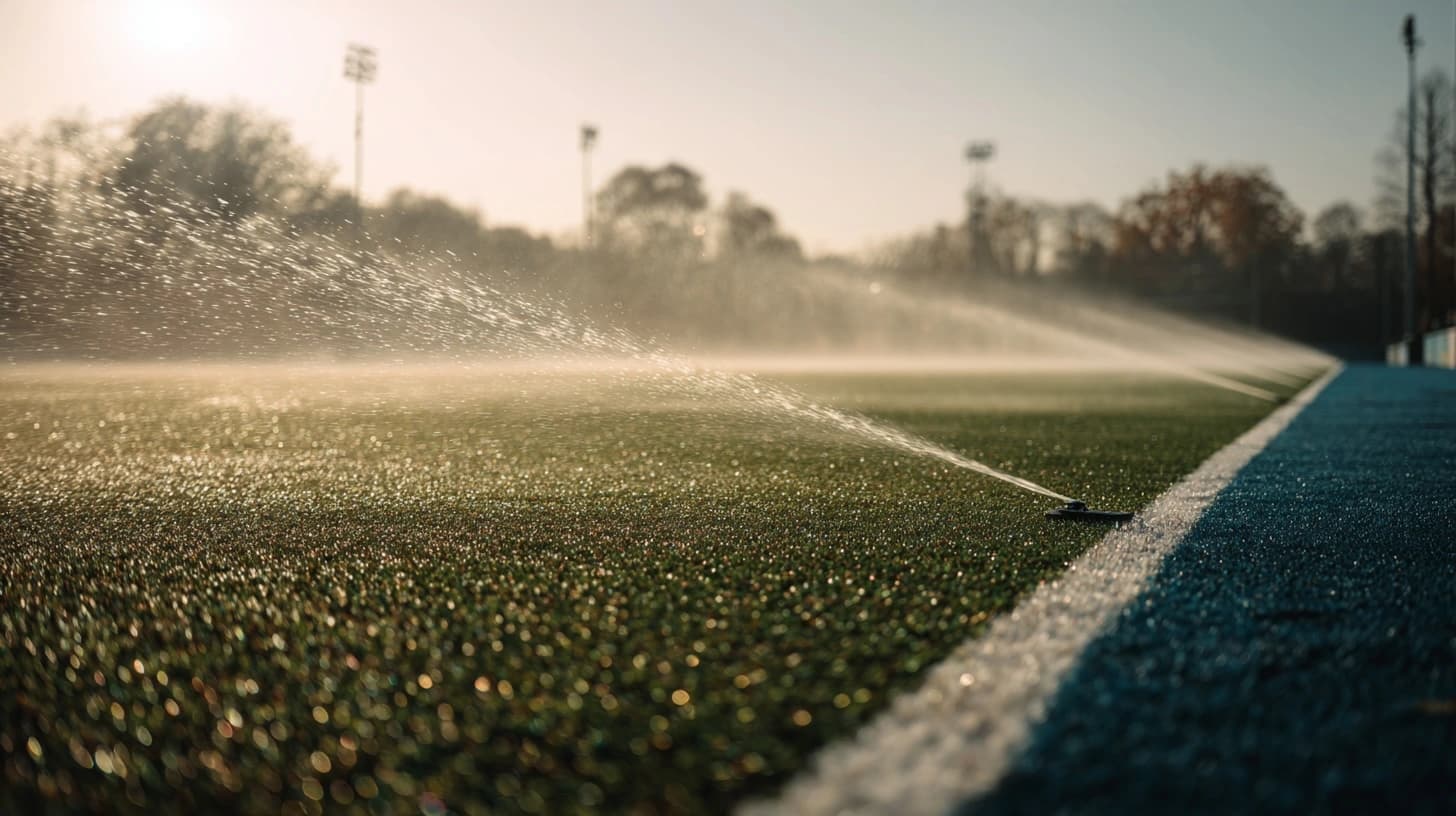 Beregnungsanlage auf Hockeyplatz